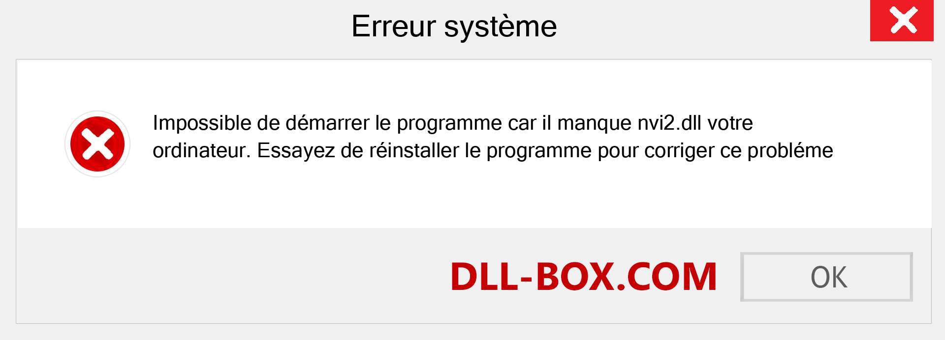 Le fichier nvi2.dll est manquant ?. Télécharger pour Windows 7, 8, 10 - Correction de l'erreur manquante nvi2 dll sur Windows, photos, images